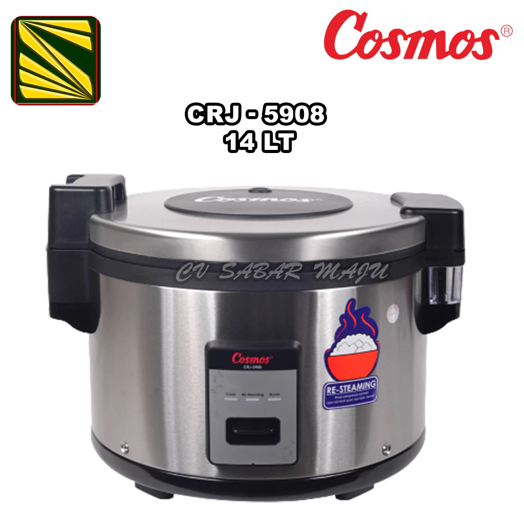 Cosmos Rice Cooker CRJ 5908 Rice Cooker 14Liter Body Stainless.
