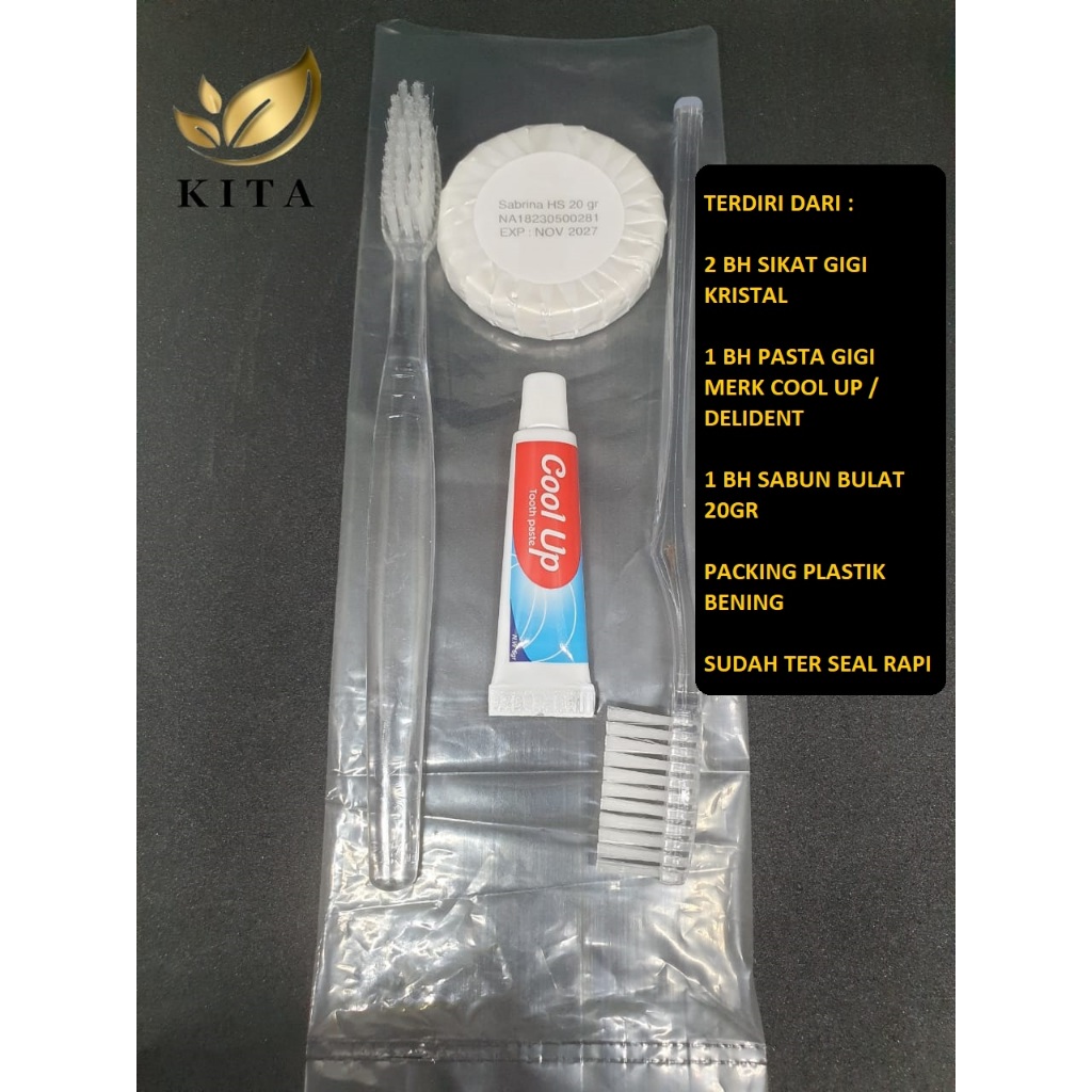 DENTAL KIT  (  KRISTAL AMENITIES ECO PAX ) ; PACKING PLASTIK BENING