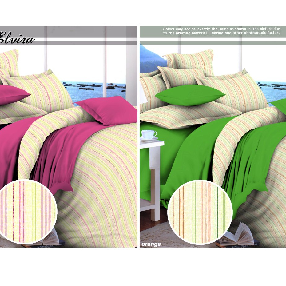 Kain Renette Katun Lokal Motif Elvira salur Lebar 240cm – Kain Sprei / Kain Bedcover / Kain Meteran