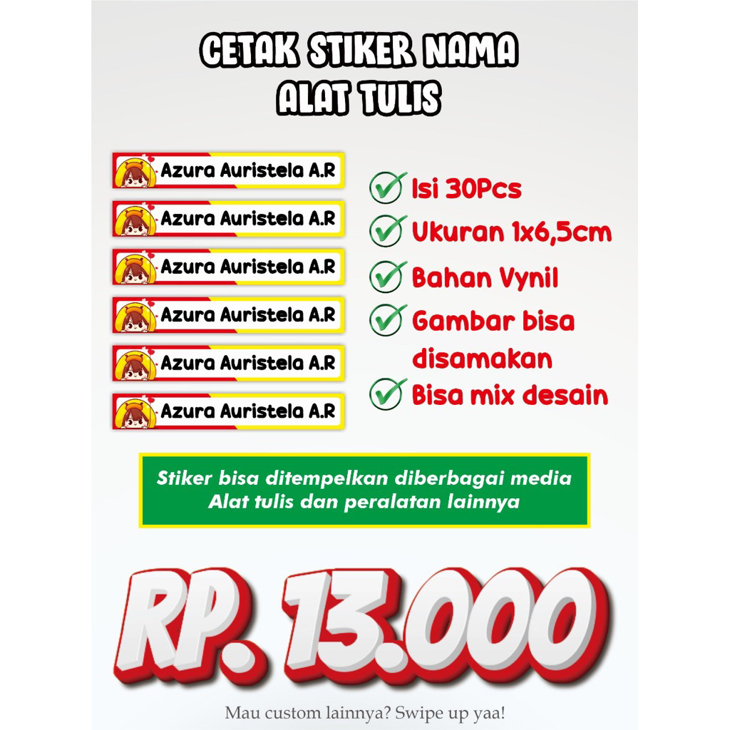 

stiker nama
