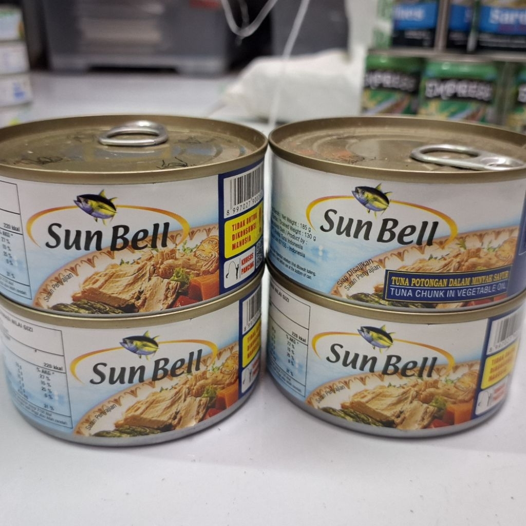 umpan pancing Sun Bell besar ikan tuna kaleng