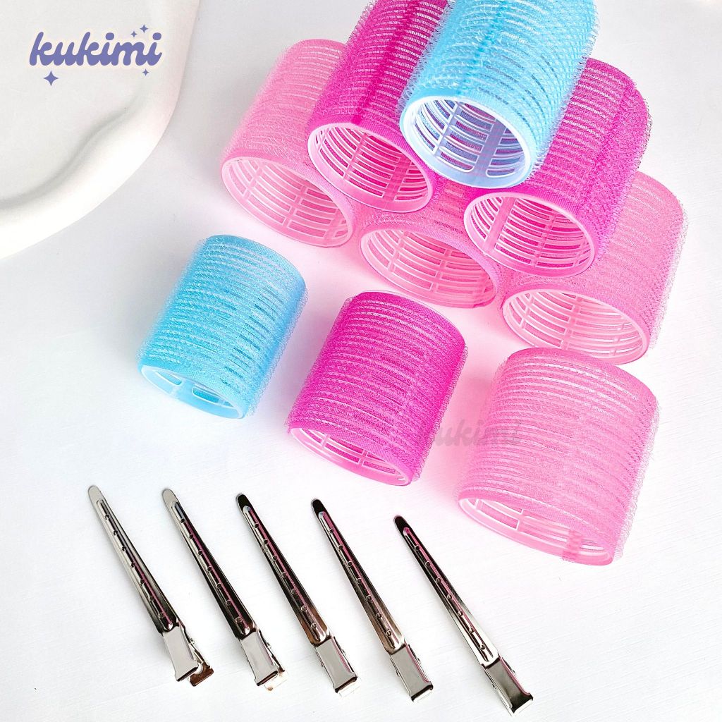 1PCS Roll Rambut Free Jepit Rambut Roll Rambut Gulung Velcro Kecil Sedang Besar Gulungan Rambut Poni