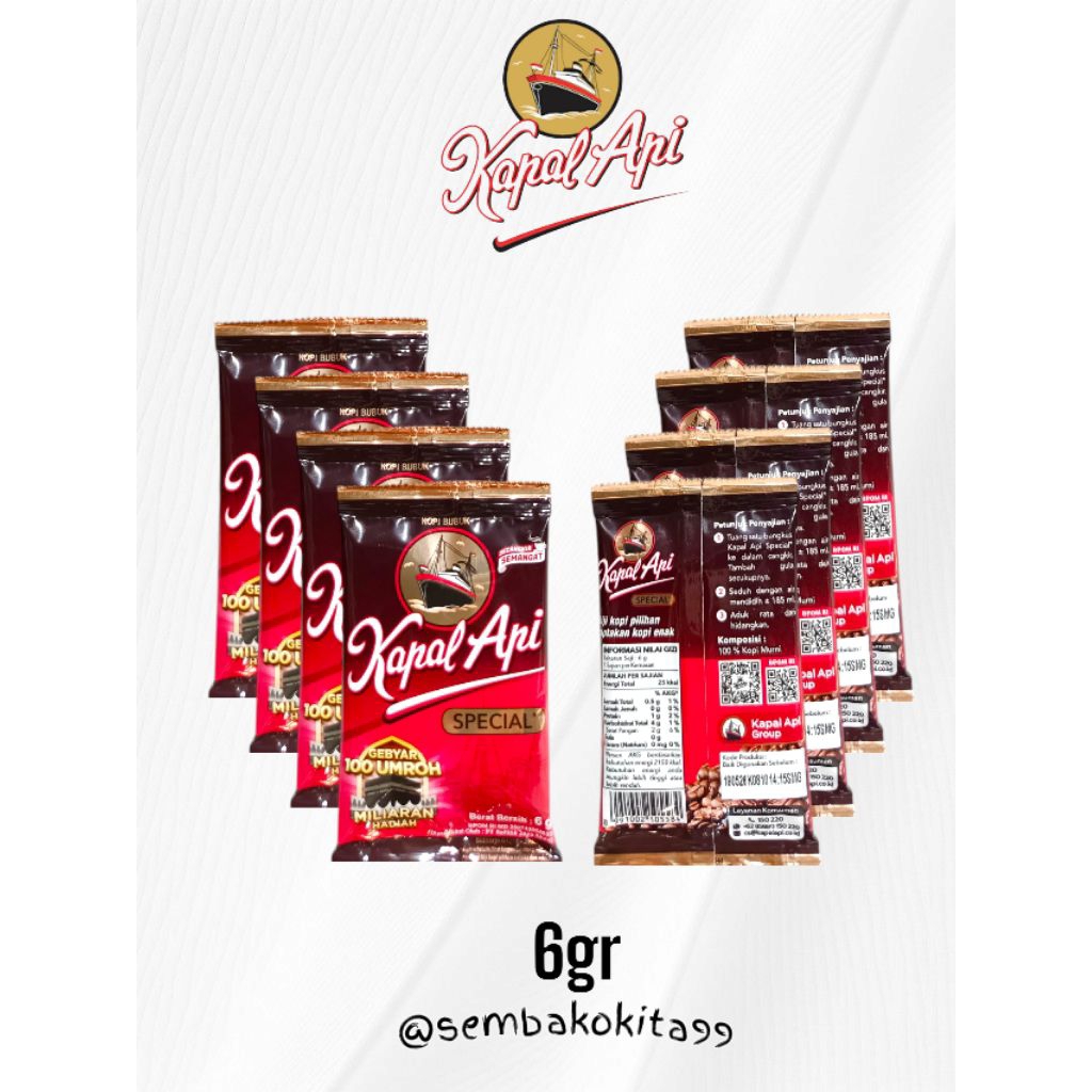 

Kopi Kapal Api Mini Spesial 6gr 1 Renteng isi 10 Sachet