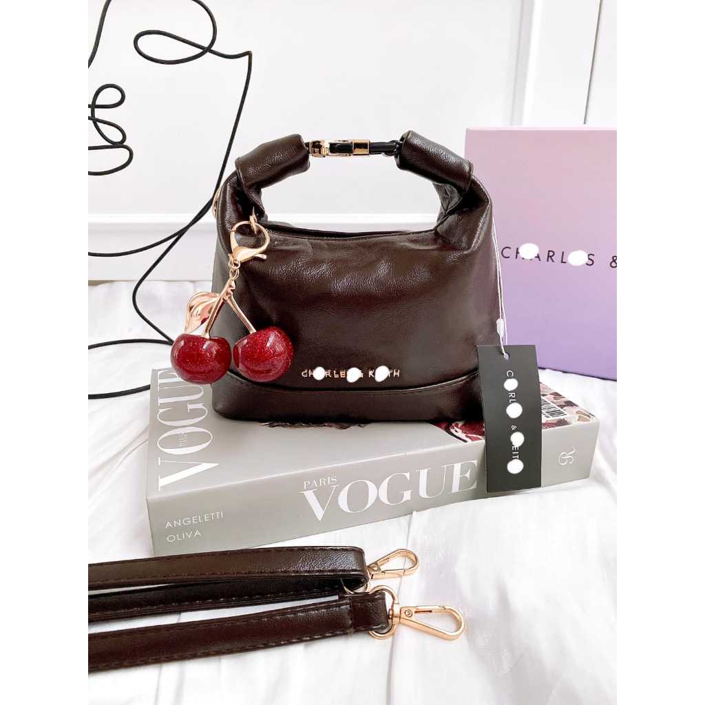 TAS HANDLE BAG WANITA PREMIUM CK MICRO BAG KODE SCK71 FREE GANTUNGAN CHERRY + TALI PANJANG