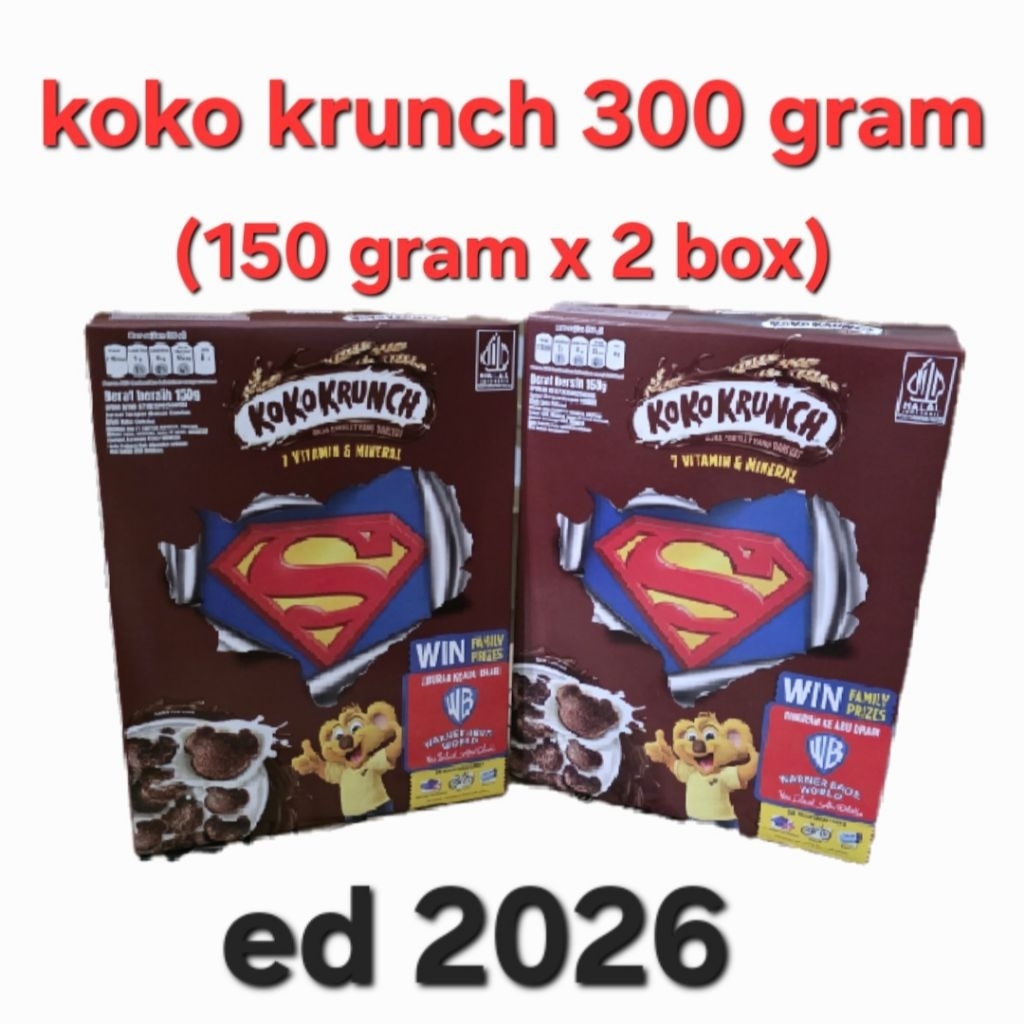 

koko krunch edisi SUPERMAN 300 gram (150 gram x 2 box)