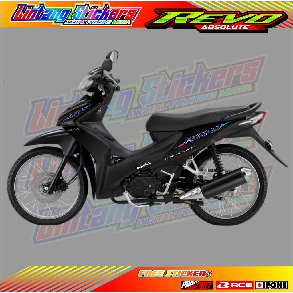 STRIPING VARIASI MOTOR HONDA REVO ABSOLUTE - SHADOW STYLE / STICKER LIST HONDA REVO ABSOLUTE - SHADO