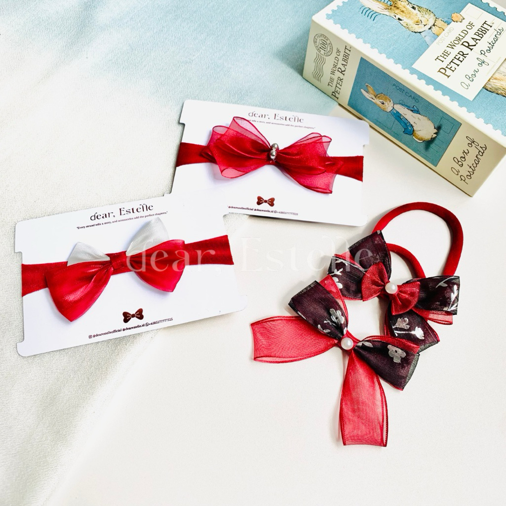 DEAR ESTELLE Baby Headband Ribbon | Bandana Baby | Bando Baby | Bando Anak | Headband Korea