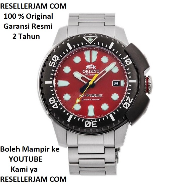 Jam Tangan Orient RA-AC0L02R00B M-Force Orient RA-AC0L02R Diver 200m Red Dial Original GAransi Resmi