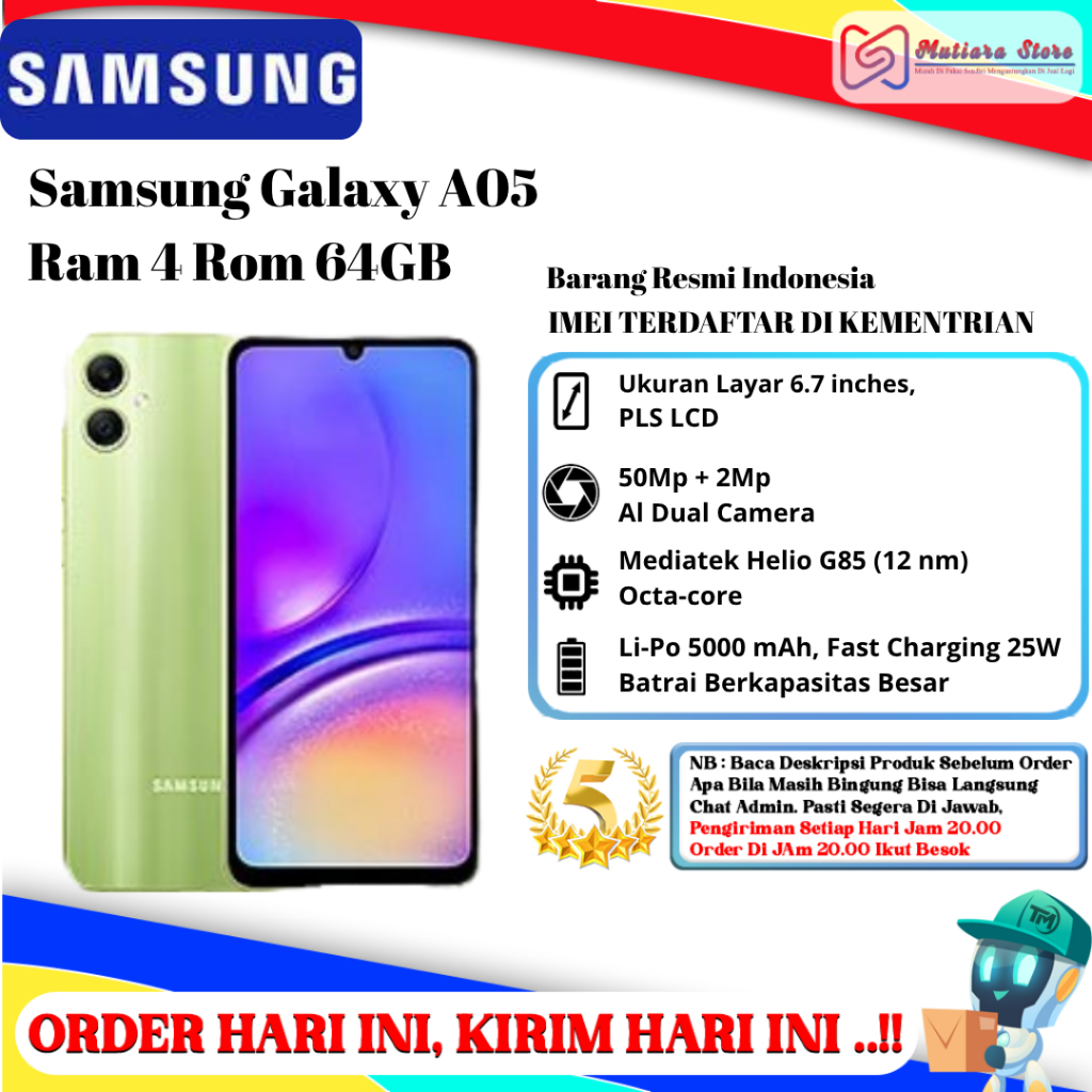 Samsung A05 Ram 4/64GB | Ram 4/128GB | Ram 6/128GB