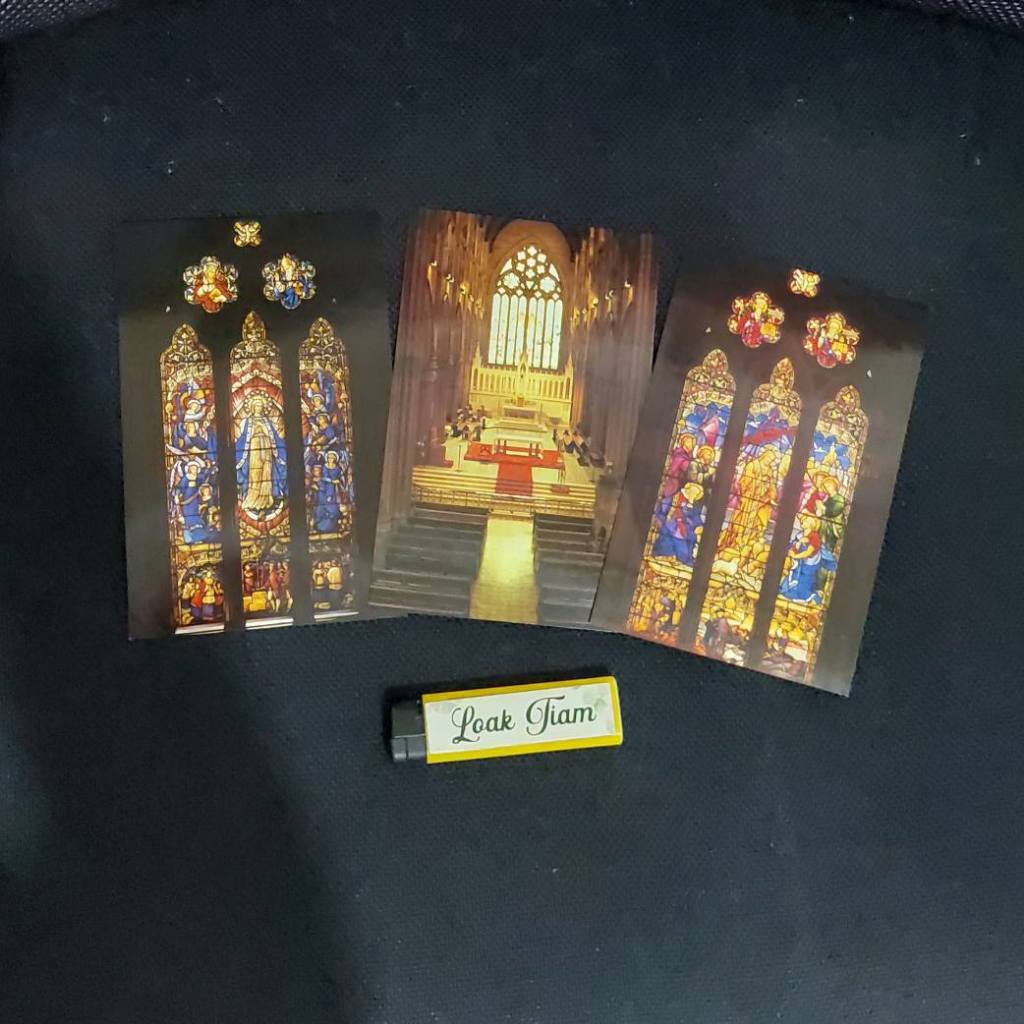 

pajangan kartu pos vintage 3 buah post card nasrani