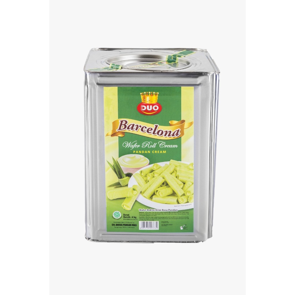 

Sehati Snack - Barcelona Box Wafer Roll/Wafer Stick Coklat Pandan Cemilan Enak Renyah | 250gr, 500gr Ecer