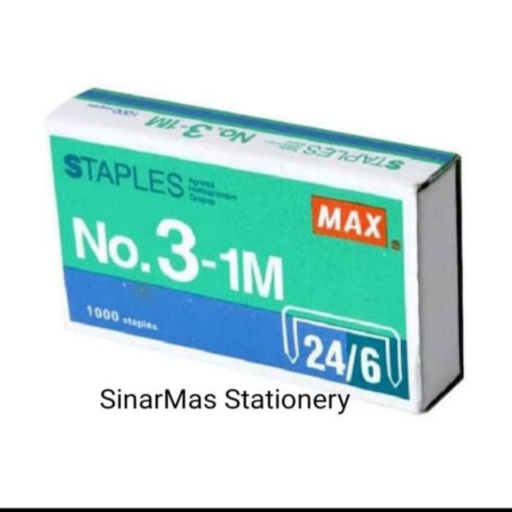 

Staples Max no 3-1M..Isi Stapler Max no 3 (24/6) Asli 100% Japan