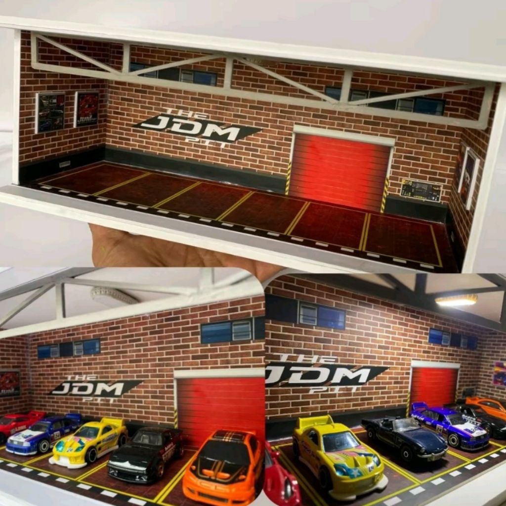 Diorama Garasi Hotwheels JDM skala 1:64