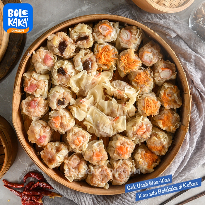 

Dimsum Mix Ayam Udang isi 100 pcs/ Dimsum Mix A Bolekaka Dimsum Depok