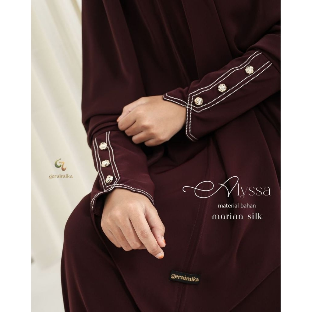 READY SIAP KIRIM  ALYSSA SERIES BY GERAI MIKA | GAMIS SET KHIMAR HIJAB MURAH TERLARIS VIRAL ANTI UV 