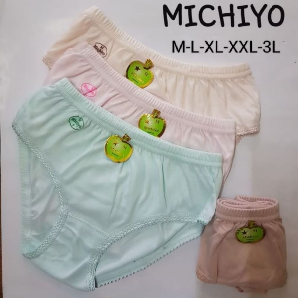 (6 Pcs)CD MICHIYO-Celana Dalam Watina/Perempuan Bahan Katun