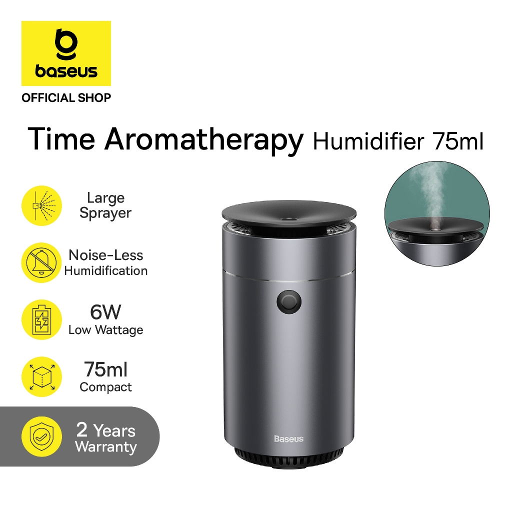Baseus Time Aromatherapy Car Home Humidifier Air Diffuser 75ml Pengharum Desinfektan