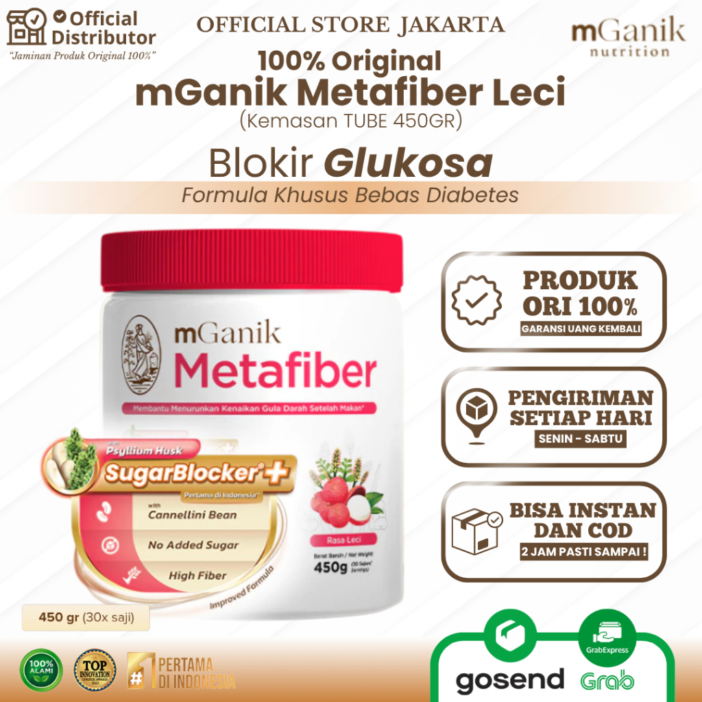 

mGanik Metafiber Leci 1 TUBE - Makanan Serat Pengganti Sarapan Untuk Diabetesi