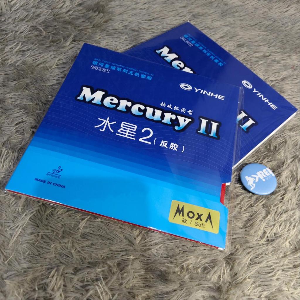 Yinhe Mercury II Medium Rubber/Karet Bet Bat Pingpong Tenis Meja Original