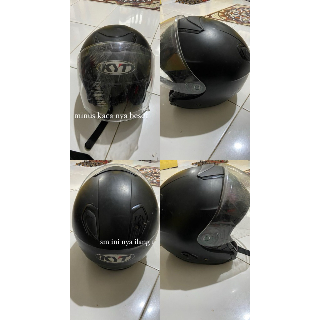 helm kyt kyoto hitam doff original no box