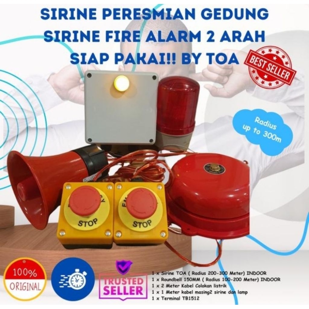 sirene alarm emergency fire/peresmian gedung Dll.2 arah dengan toa