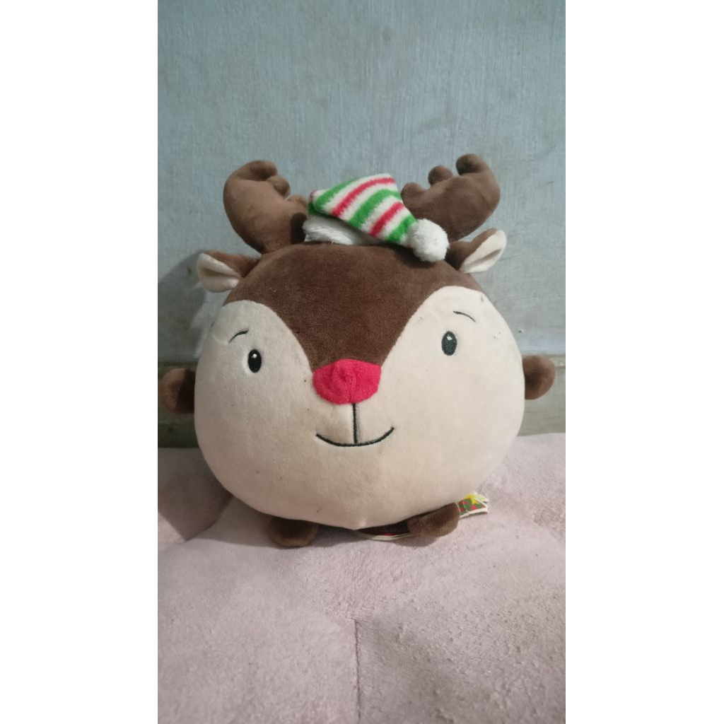(boneka pl) Boneka Rusa Lembur Natal Bahan Miniso Newtag