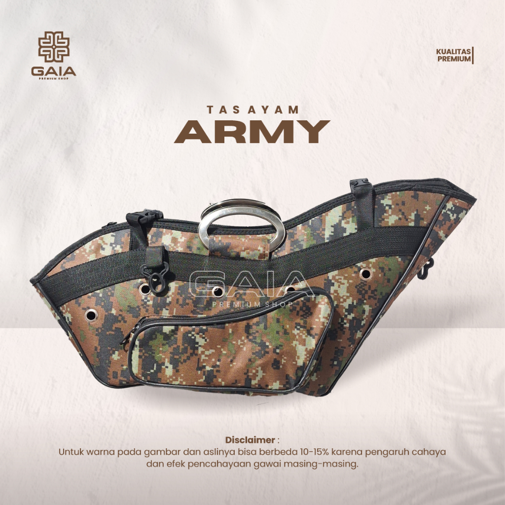Tas Kiso Ayam Bangkok Army - Ayam Jago - Bahan Premium - Tas Selempang Sling Bag Kiso Ayam