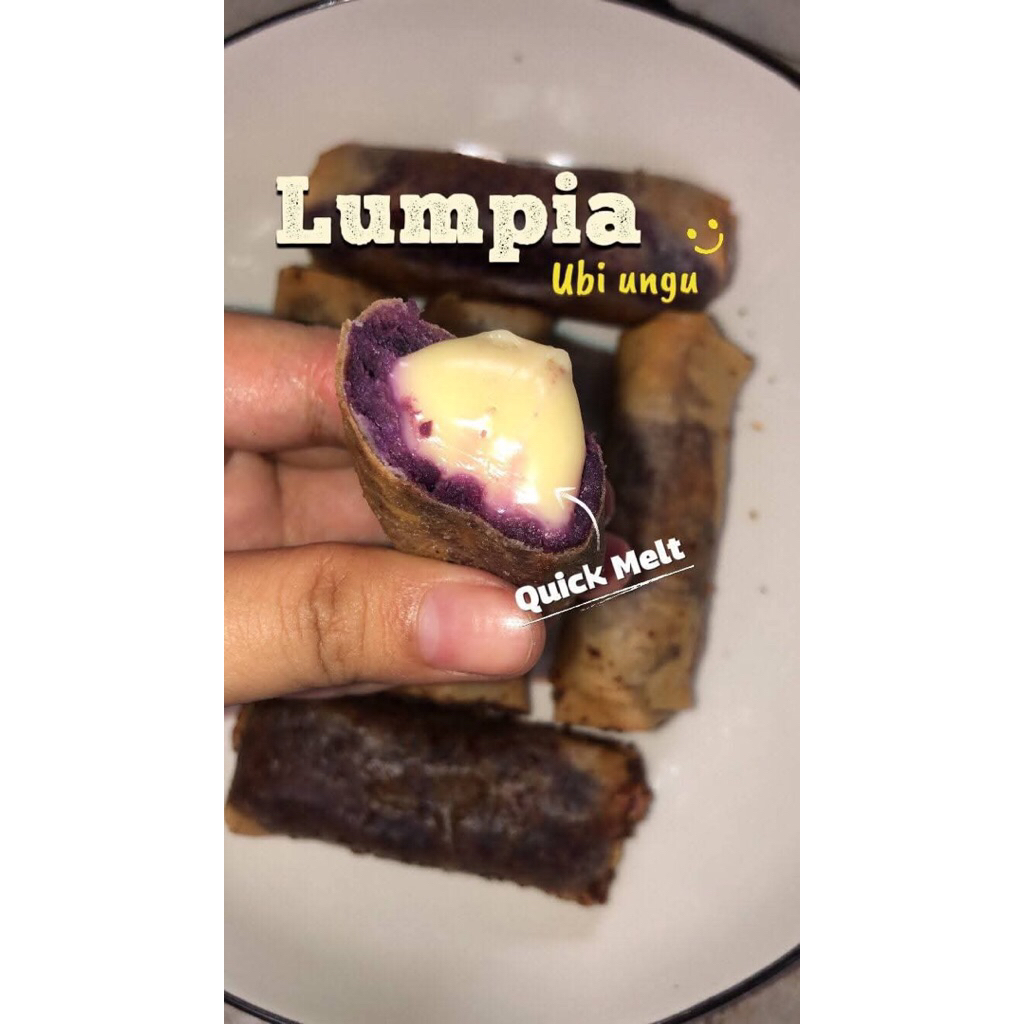 

LUMPIA UBI UNGU ISI KEJU//COKLAT