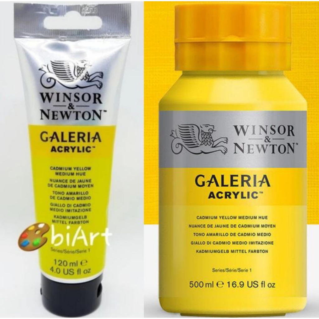 

Cat Akrilik Galeria Acrylic Colour 500ml / 120ml Cadmium Yellow Medium Hue Winsor & Newton