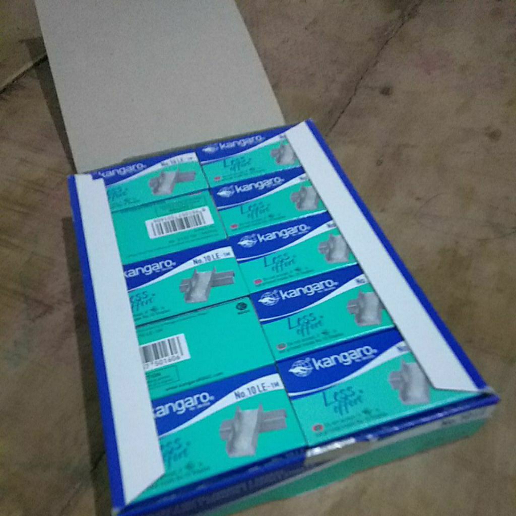 

10 kotak staples kangaro no 10 less effort