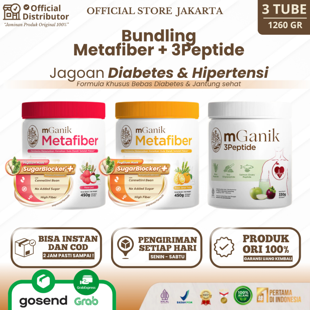 

[BUNDLING] mGanik Metafiber Yuzu Leci 3Peptide - Diet Sehat & Pencernaan Lancar 100% Alami