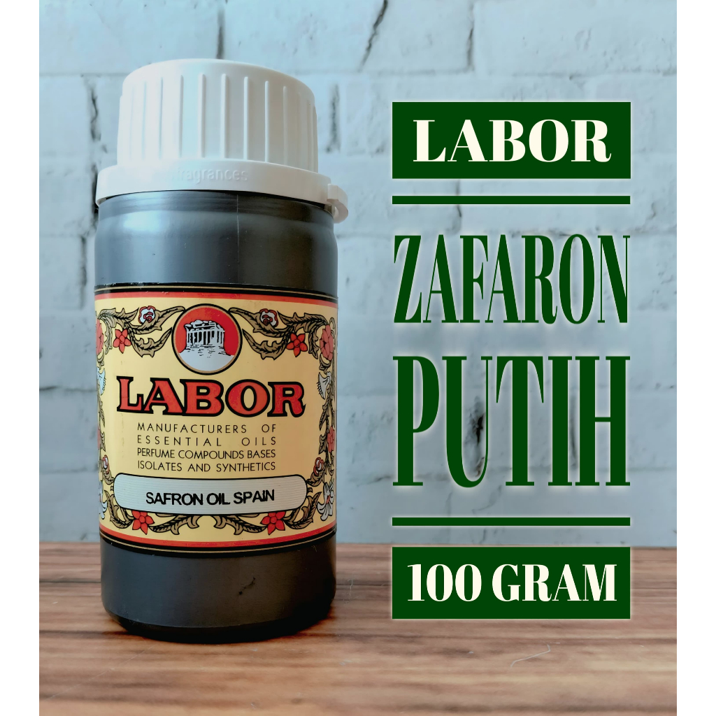 SAFRON OIL SPAIN BY LABOR - BIBIT PARFUM KEMASAN SEGEL 100 GRAM ZAFARON PUTIH (ORIGINAL)
