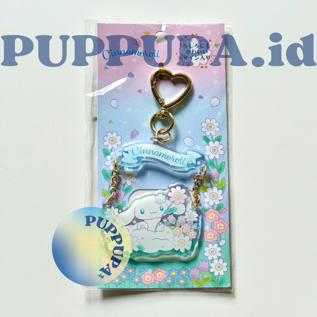 [READY STOCK] Official Sanrio License Cinnamoroll Blooming Heart Keychain