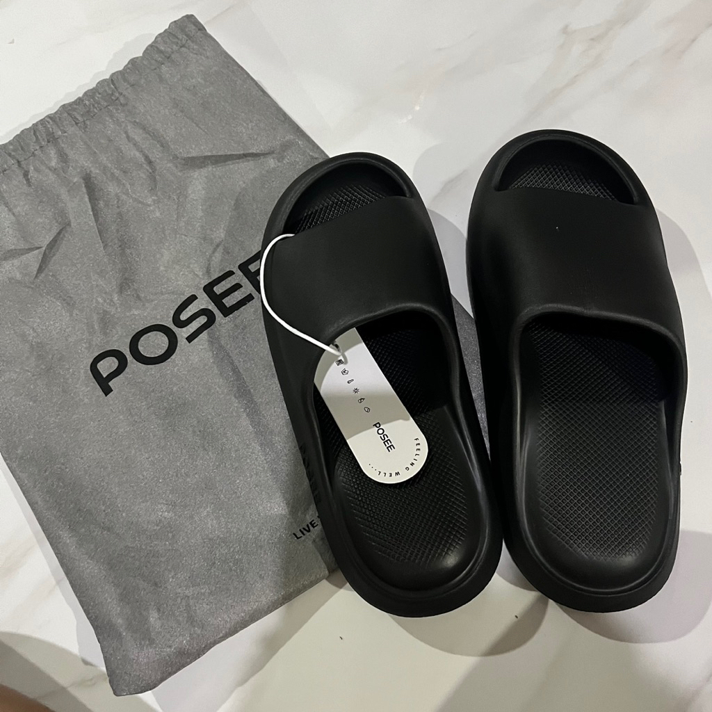 sendal posee hitam new original