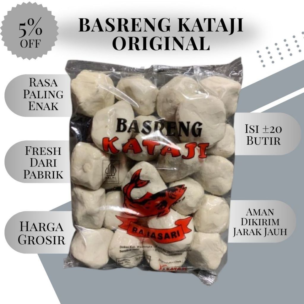 

Basreng Kataji Mentah Isi 20 Butir Kemasan Original Fresh