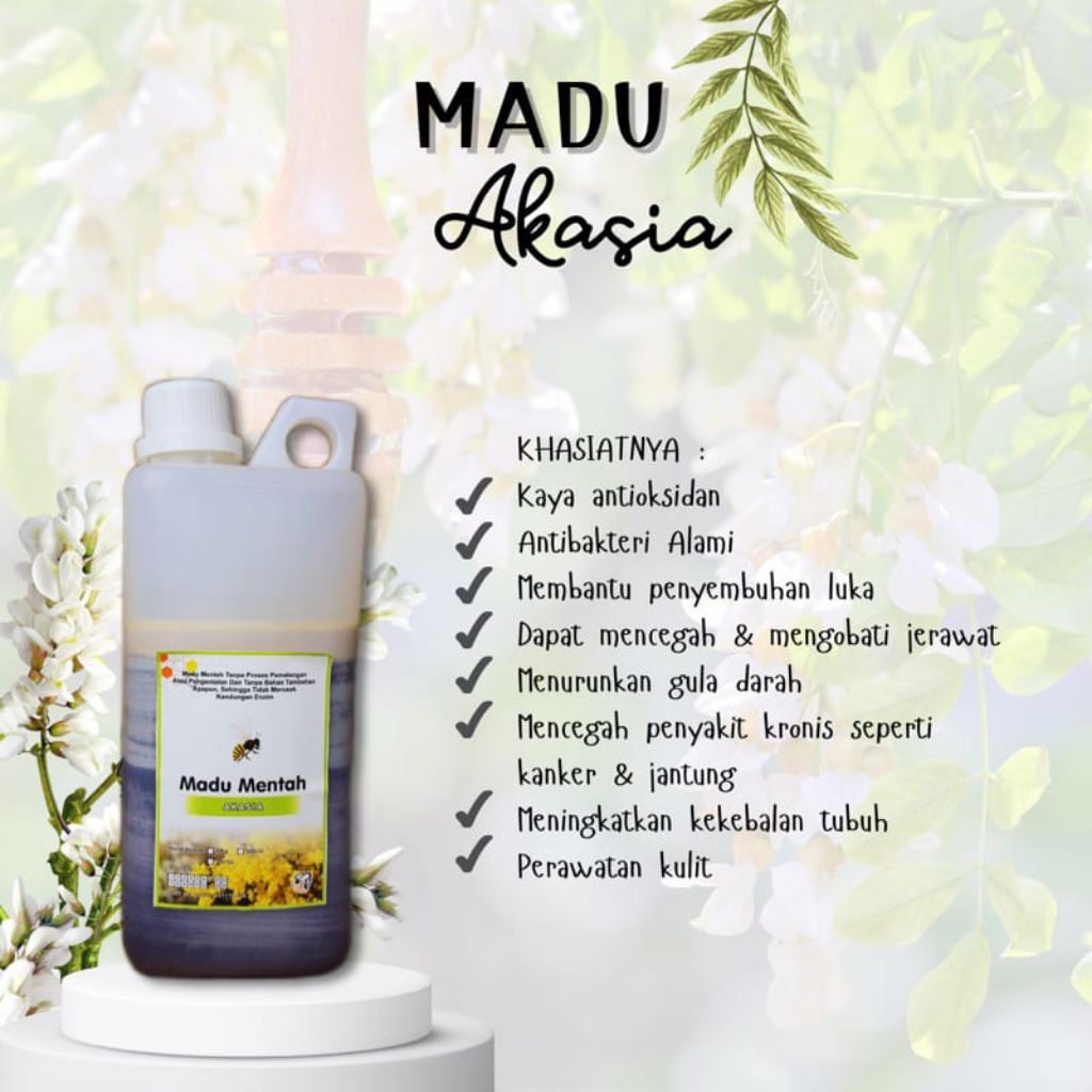 

[Raw Honey] Madu MENTAH Madu Akasia Carva 1kg Asli 100%