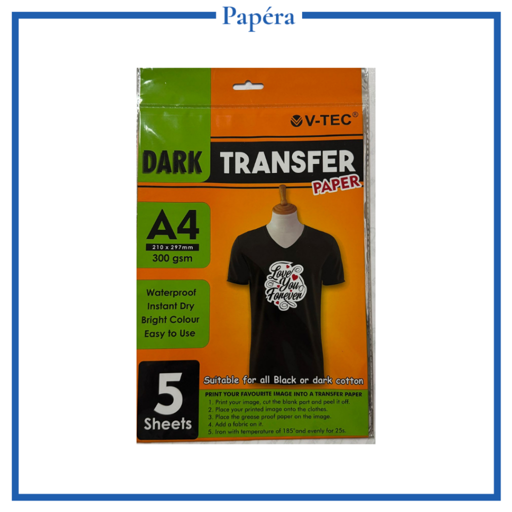 

Vtec Transfer Paper Dark Waterproof 300gr