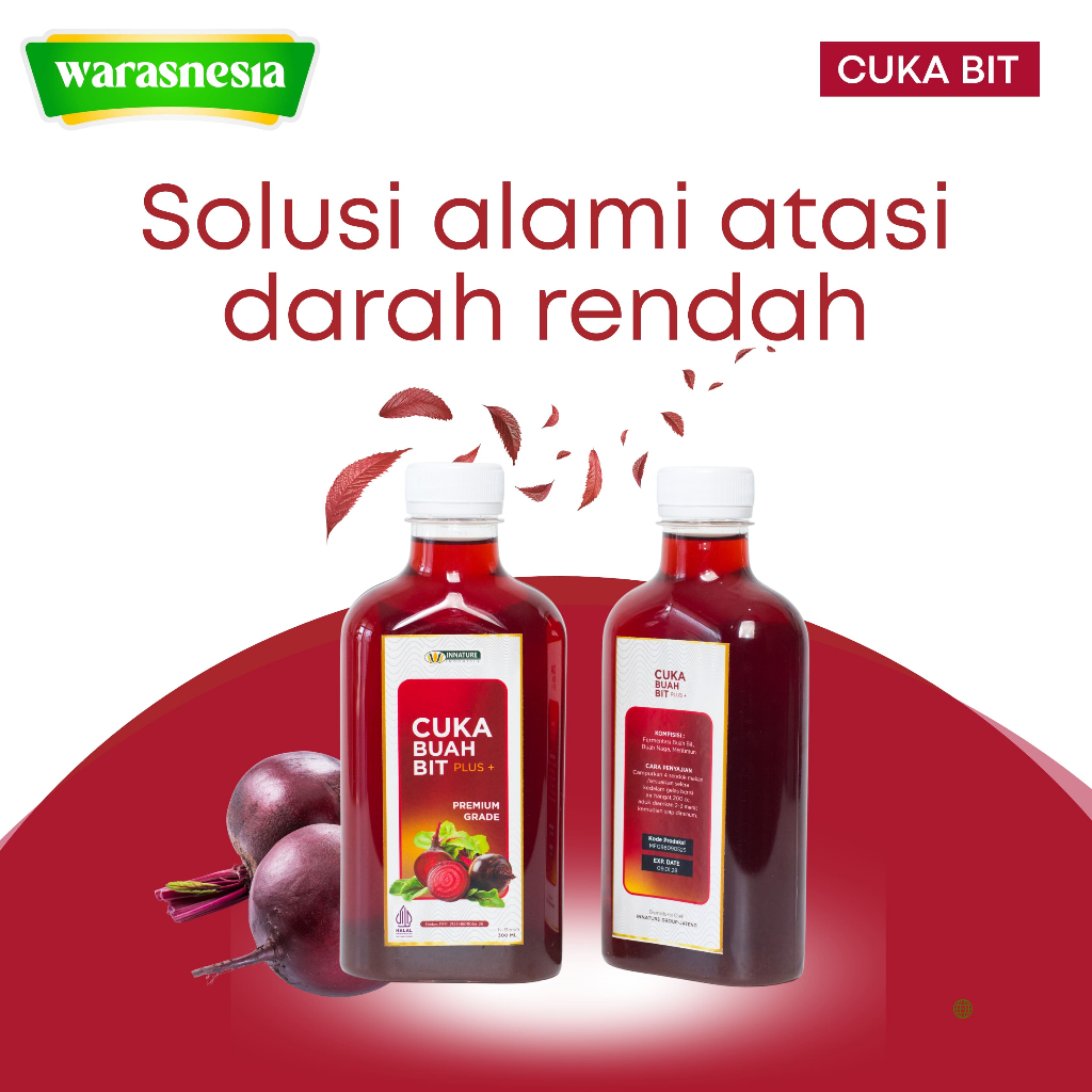 

Paket 2 Botol Cuka Bit Innature Solusi Penambah Darah Alami & Atasi Jantung Koroner