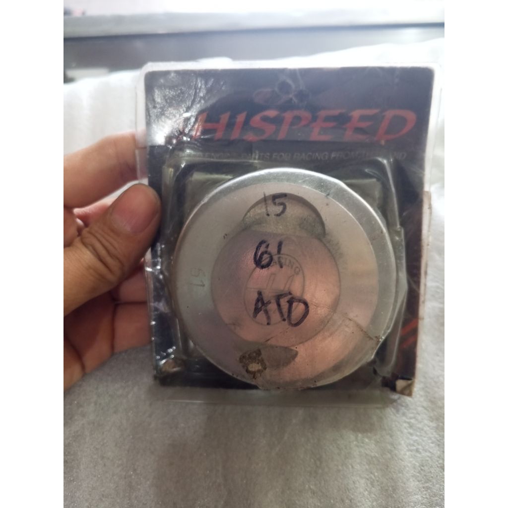 piston kit racing bour up 61 pin 15mm piston kit bour up ukuran 61 pin 15mm merk hispeed