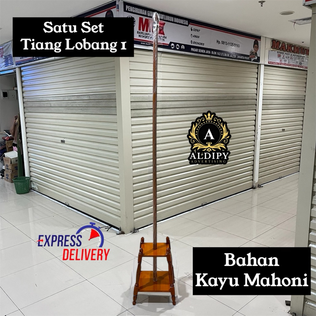 Tiang Bendera Ruangan Tiang Pataka Bendera Ruang  Tiang Bendera Lobang 1 Bahan Kayu Mahoni  Ready St