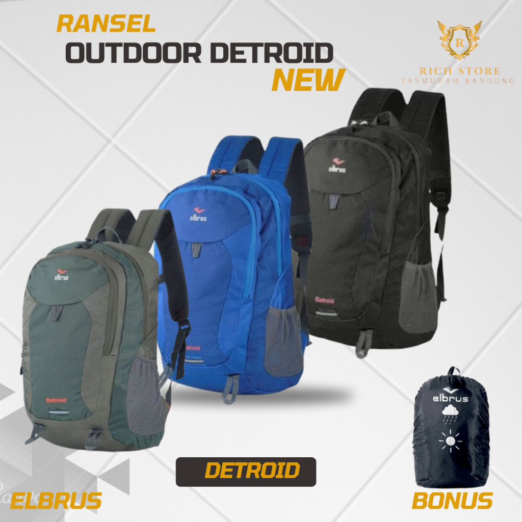 Tas Ransel Pria Backpack Sekolah Kuliah Tas Punggung Cowok Daypack 25 Liter Outdoor