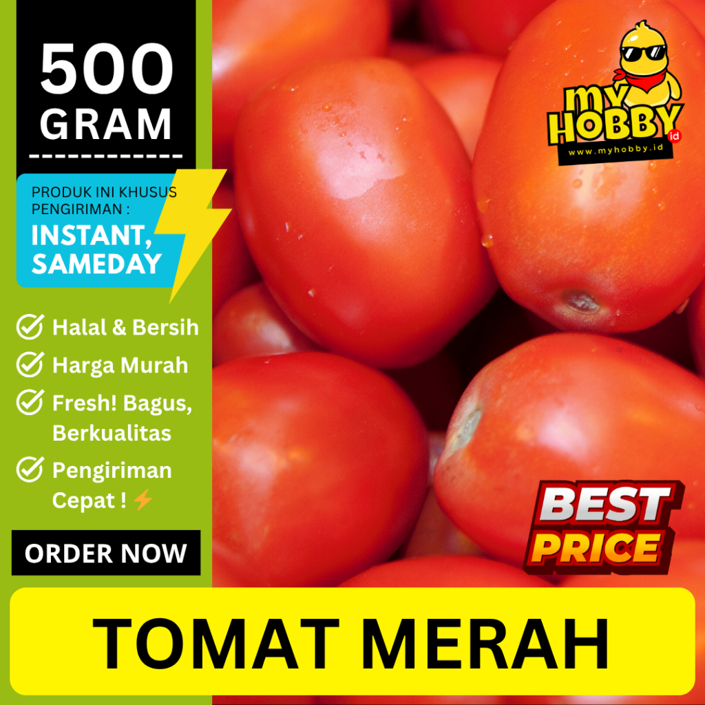 

Tomat Merah Segar 500 gram! Tomato Bagus, Mulus, Murah, Berkualitas. MyHobby ID