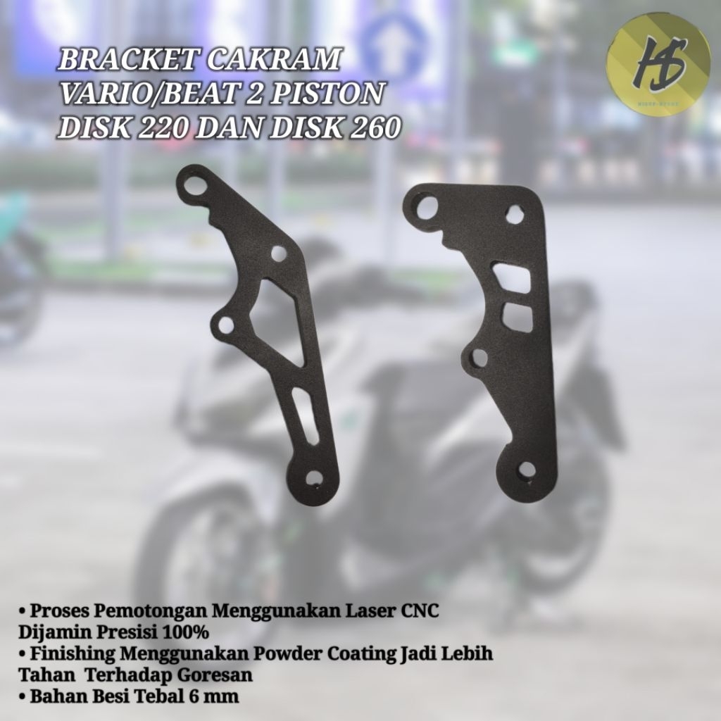 Breket Vario Bracket Dudukan Pangkon Kaliper Piringan Disc Cakram Depan Kaliper Nissin 2 Piston Vari