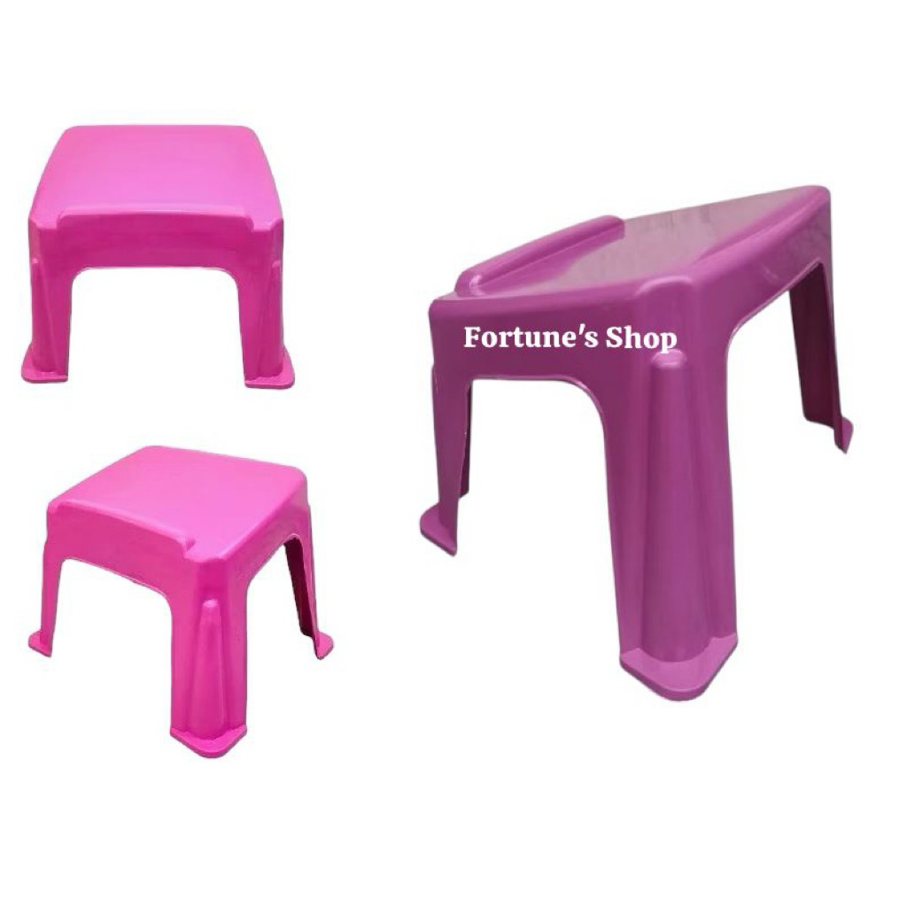 Meja Ngaji Plastik HTC / Meja Belajar Anak Model Miring Pink