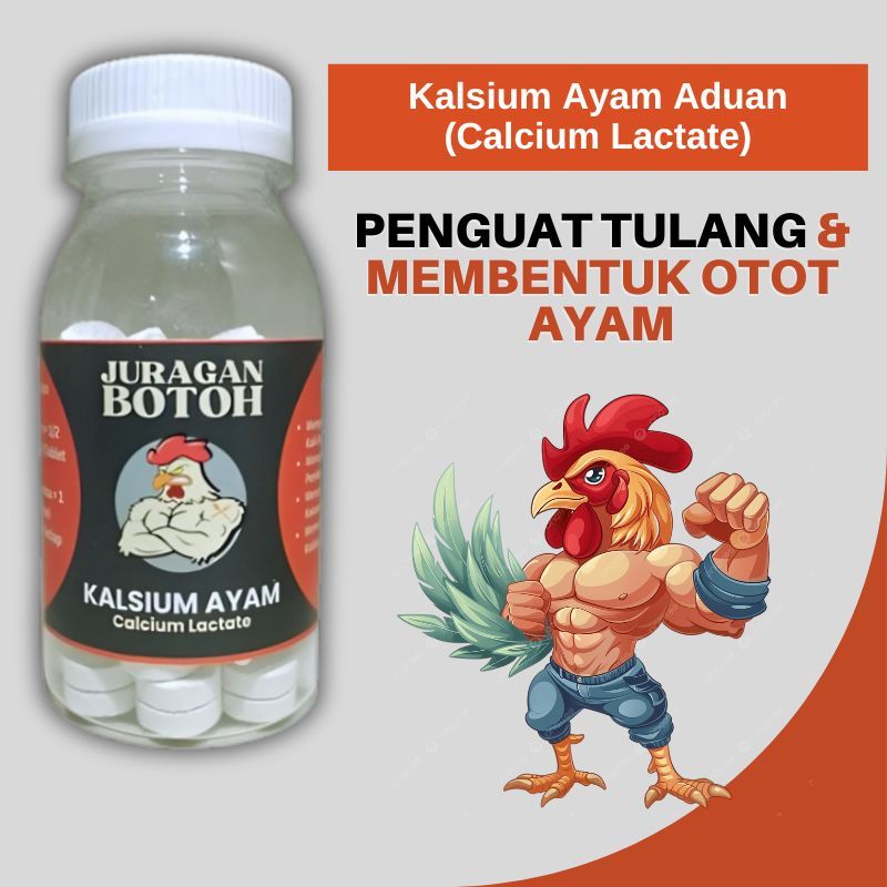 Kalsium Ayam Juragan Botoh Untuk Penguat Tulan Dan Otot Ayam Bangkok Aduan