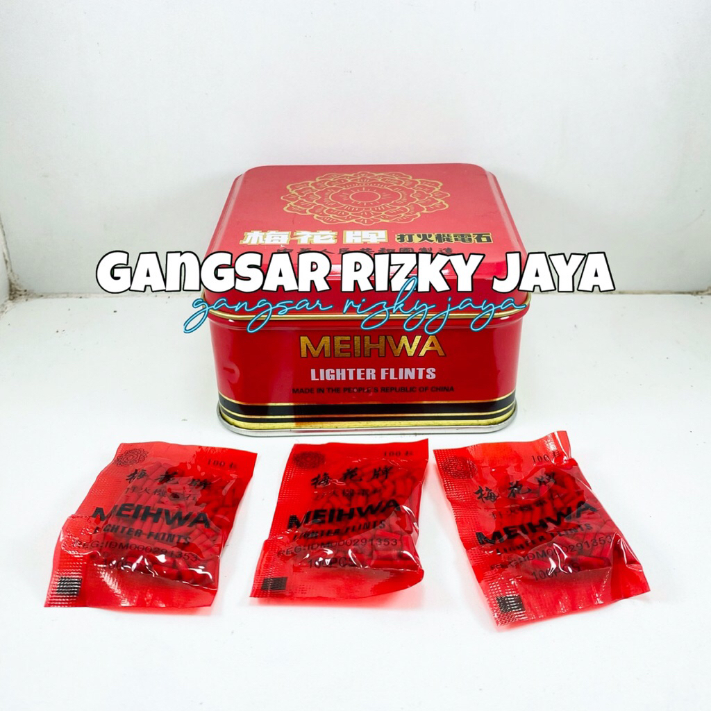 [GIJ] - (satu kaleng) Batu Korek merk SUN FLOWER / MEIHWA ORIGINAL 1 Kaleng (500 gr)