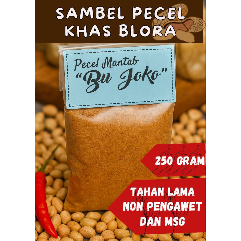

Sambel Pecel Blora "Mantab Bu Joko" 250 gram grosir bumbu kacang