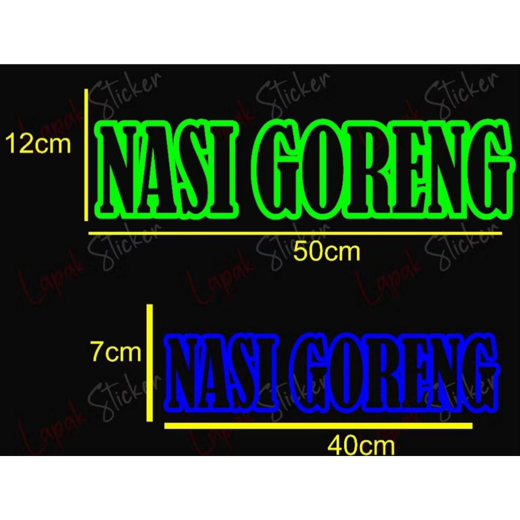 

sticker gerobak nasi goreng dan etalase nasi goreng