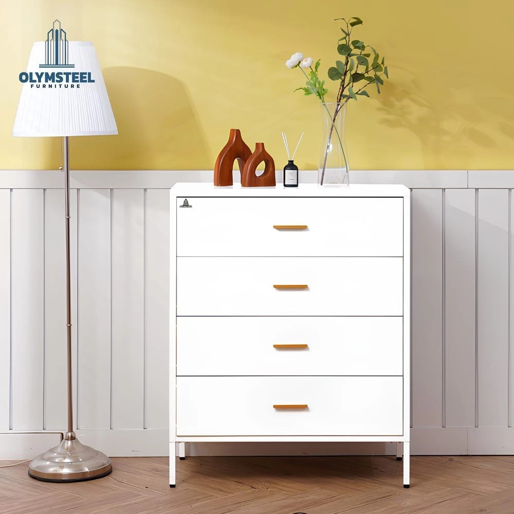 MORE Olymsteel ODR 4L / Laci Besi 4 Susun / Lemari Besi Laci Penyimpanan 4 Susun