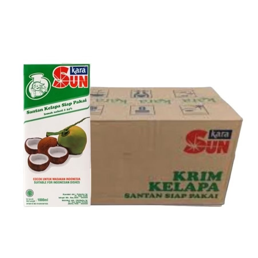 

Sun Kara Santan Kelapa Siap Pakai 12 x 1000ml/Karton